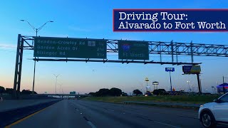 Texas Driving Tour Alvarado to Fort Worth via 35 W 4K [upl. by Zoi749]