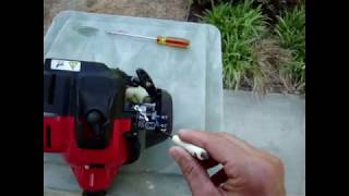 Easy Weed Eater Carburetor Adjustment To FIX  BOGGING DOWN  STARTING PROBLEMS  ROUGH IDLE [upl. by Nicodemus]