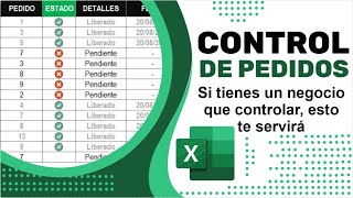 Elaborar un control de pedidos paso a paso en excel [upl. by Ytirahc]