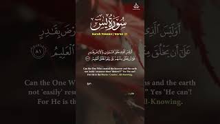 Surah Yaseen Yasin 8182 সূরা ইয়াসিন سورة يس quran quranrecitation shorts [upl. by Sirovaj]