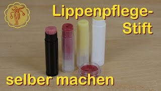 Lippenpflegestift Lippenbalsam selber machen [upl. by Caputo883]