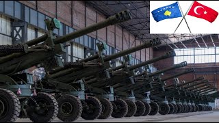 Kosovo Army ordered Artillery 105mm from Turkey New Boran Howitzers 2024 [upl. by Ardnahsal]