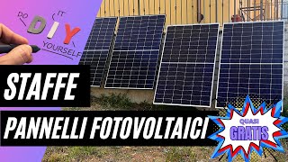 STAFFE PANNELLI FOTOVOLTAICI FAI DA TE [upl. by Most]