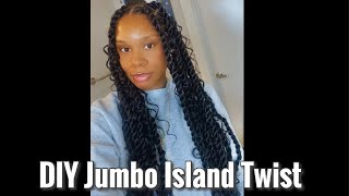 😍How ToEasy Jumbo Island Twist with curls  BOHO Rope Twist  Rubber band method  DIY  Nino Marie [upl. by Aititil]