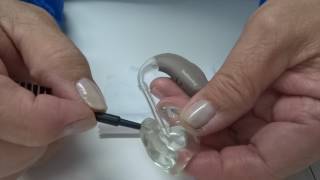 How to Clean a BTE Behindtheear Hearing Aid [upl. by Mylo]