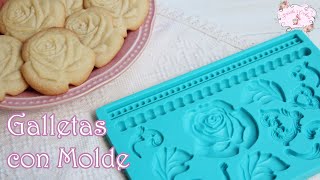 Galletas de mantequilla con MOLDE DE SILICONA I Cómo usar los moldes de silicona Priscilas Cookies [upl. by Cuttie]