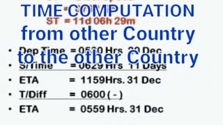 Time Problem part 2Computation of TIME from Port to PortTime of Arrival [upl. by Enitsenrae]