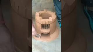 Round shape chulha shorts chulha diy clay mitti rural village craft [upl. by Dympha300]