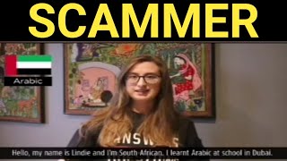 LINDIE BOTES THE FAKE POLYGLOT SCAMMER CANT SPEAK ARABIC SHE CAN ONLY SPEAK 1 LANGUAGE quotENGLISHquot [upl. by Rem494]