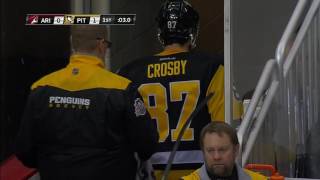 Crosby injured after his face collides with Hanzal’s stick [upl. by Anire]