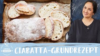 Ciabatta Brot Rezept  🇮🇹 Ciabatta wie in Italien 😊😍 I Einfach Backen [upl. by Maris]