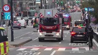 DEPART INCENDIE POMPIERS BRUXELLES R53 P10 E15 A46 [upl. by Enaywd]