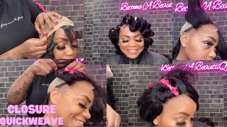 VERY DETAILED Closure Quick Weave Using Janet Collection 45 HD Lace Closure And Bodywave Bundles [upl. by Noived366]