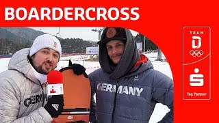 Snowboarden mit Boardercross Profi Konsti Schad  Team Deutschland  PyeongChang 2018 [upl. by Ensoll22]