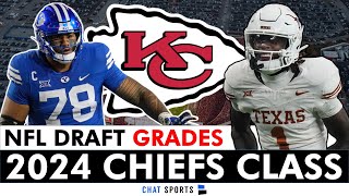 Chiefs Draft Grades All 7 Rounds From 2024 NFL Draft Ft Xavier Worthy Kingsley Suamataia amp Trades [upl. by Ainevuol334]