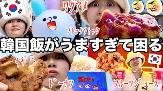 【食欲がとまらない女】コリアタウンで食べ歩きして好きなだけ食べ放題したらマジでたまらん！！！【韓国飯】 [upl. by Holmen]