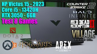 HP Victus 15 2023 Core i5  13420H  RTX 3050 6GB Test in 8 Games  LAPTOP AZ [upl. by Anaihr148]