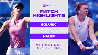 Viktorija Golubic vs Simona Halep  2022 Melbourne Summer Set  WTA Match Highlights [upl. by Rimidalg]