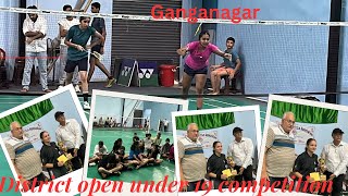 Under 19 open district badminton competition Sri Ganganagar [upl. by Bannasch573]