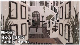 BLOXBURG Realistic Family Home Speedbuild interior  full tour Roblox House Build [upl. by Elyrehc558]