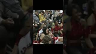 Dennis Rodman Dive Into The Crown and Hugs Cheerleader NBA Finals 1996 Game 2 [upl. by Felicidad]