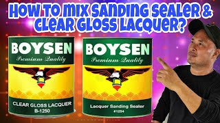 Paano timplahin ang Sanding Sealer at Clear gloss lacquer How to mix Sanding Sealer and clear gloss [upl. by Aizirk56]