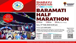 LIVESHARAYU FOUNDATION BARAMATI HALF MARATHON 2024 [upl. by Ihdin]