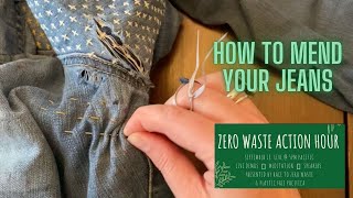 How to mend your jeans  a beginners guide to sashiko repairs [upl. by Powder]