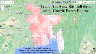 Trend analysis by MannKendall test for precipitation using Google Earth Engine  15 days training [upl. by Fancy382]