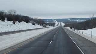 Davenport Iowa To Carroll Iowa Winter I80 West I35 North US30 East [upl. by Rory349]