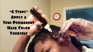 6 Steps  How to Apply a Semi Permanent Hair Color Dye rinse [upl. by Nnaaras]