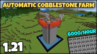 AUTOMATIC COBBLESTONE FARM MINECRAFT 121 HINDI [upl. by Pillow]