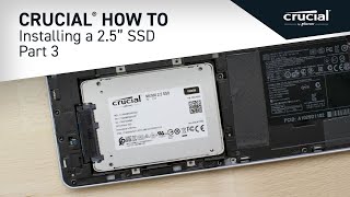 Part 3 of 4  Installing a Crucial® 25quot SSD Install [upl. by Elynad]