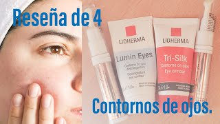 Reseña de 4 cremas para el contorno de ojos  LIDHERMA  ROMINA TRAVISAN [upl. by Yssenhguahs553]