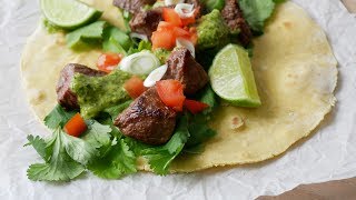 Steak Tacos Selber Machen Rezept Steak Tacos with Homemade Corn Tortillas  ENG SUBS [upl. by Ela]