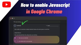 How to Enable JavaScript On Google Chrome  Quick amp Easy [upl. by Itnahsa]