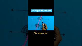 Transversal and parallel lines working model  maths working model on corresponding angles maths [upl. by Nemrak]