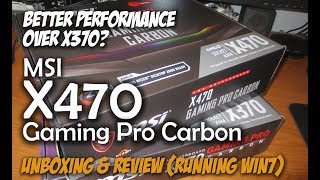 MSI X470 Gaming Pro Carbon AMD Ryzen Motherboard Unboxing Installation amp Review [upl. by Josie]