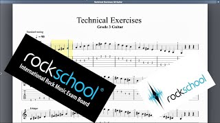 Technical Exercises Rockschool Grade 3 Guitar [upl. by Lisk143]