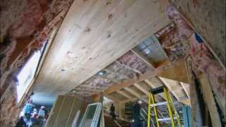 Installing 1x7 Tongue and Groove Pine on the Lower Ceiling  Part 1 [upl. by Okiram]