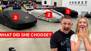 GIVING MY DAUGHTER 3 SUPERCARS TO CHOOSE FROM [upl. by Ennairam]