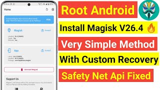 INSTALL MAGISK V264 WITH CUSTOM RECOVERY  VERY SIMPLE METHOD TO ROOT ANY ANDROID PHONE 2023  ROOT [upl. by Aela]