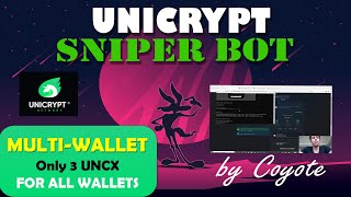 Unicrypt bot  Sniper bot multiwallet 3 UNCX only to enter multiple times [upl. by Dugas676]