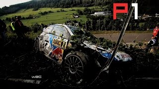 Massive rally crashes Ogier amp Latvala at Rally Deutschland 2014 [upl. by Yrroc]