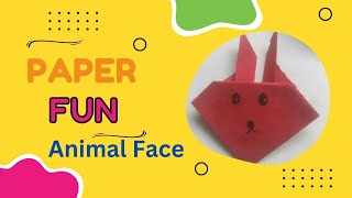 origami How To Make Animal Face By Using Paper [upl. by Schweiker]