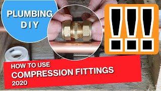 How to fit a compression fitting  Copper pipe tutorial [upl. by Mufi]