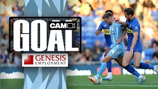 Goal Cam  Matty Godden calmly converts penalty away at Wimbledon 🎯 [upl. by Ellerahs]