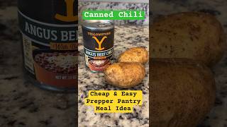 Canned Chili Prepper Pantry Meal Idea Food Storage SHTF Emergency Stockpile Prepping prepping [upl. by Einnok]