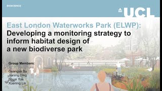 East London Waterworks Park UCL Ecology and Data Science Presentation [upl. by Beasley]