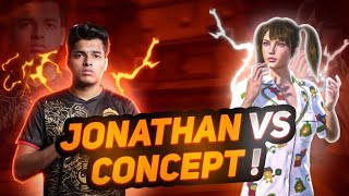 Jonathan Gaming vs Concept in Close Range  RANK PUSH LOBBY BGMI 🔱 [upl. by Erich23]